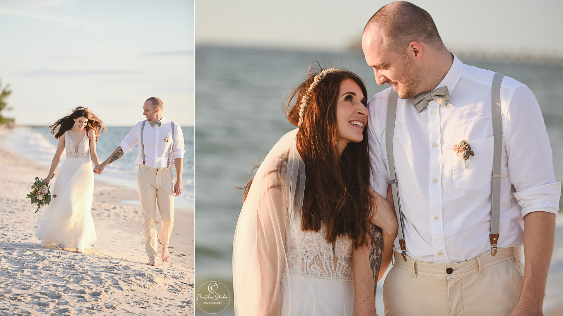 romantisches Hochzeits Fotoshooting am Strand von Naples Florida