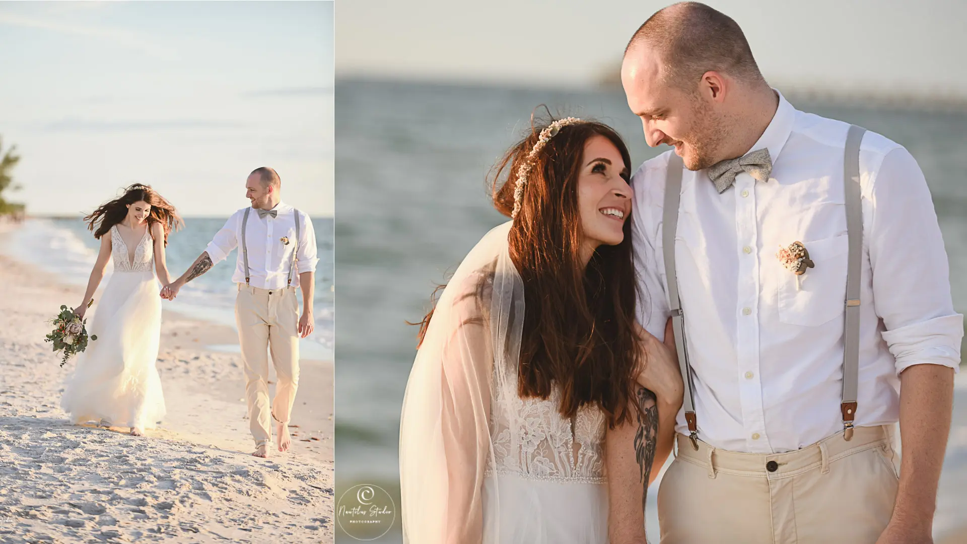 romantisches Hochzeits Fotoshooting am Strand von Naples Florida
