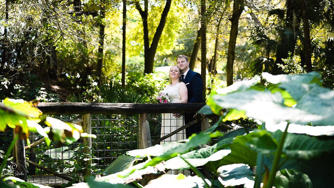 Orlando Elopement Wedding package couple in the garden