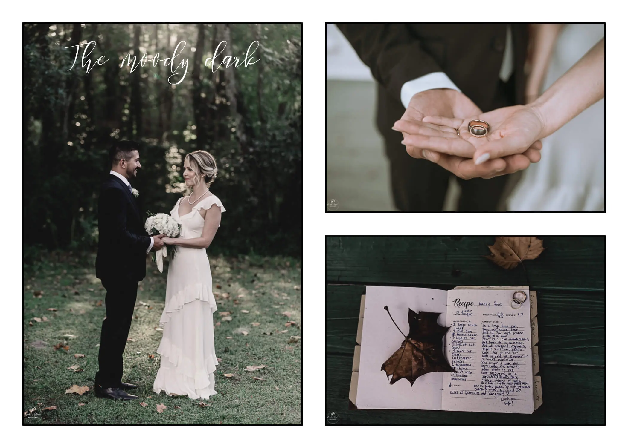 Hochzeitsfoto Bild Bearbeitung mit dunklem Filter